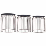 Konferenční stolky 3 ks měďěné - Konferenční stolek