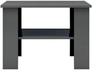 Konferenčný stolík sivý vysoký lesk 60 × 60 × 42 cm drevotrieska - Konferenčný stolík