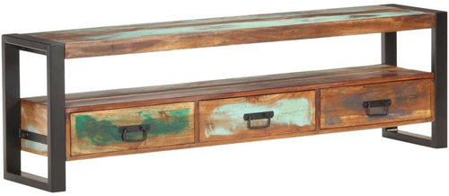 TV table 150x30x45 cm solid recycled wood 320790 - TV Table - Main image