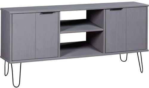 TV table New York Range gray solid pine 321146 - TV Table - Main image