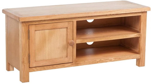TV table 103x36x46 cm solid oak wood - TV Table - Main image