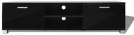 TV table black with high gloss 140x40,3x34,7 cm - TV Table