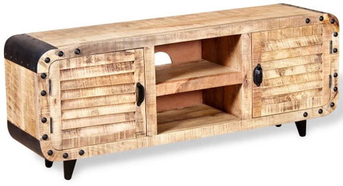 TV Table made of Rough Mango Wood 120x30x50cm - TV Table - Main image