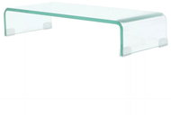 TV table / monitor stand clear glass 60x25x11 cm - TV Table