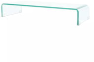 TV table / monitor stand clear glass 80x30x13 cm - TV Table