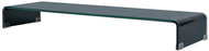 TV table / monitor stand glass black 120x30x13 cm - TV Table