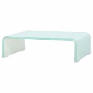 TV table / monitor stand glass white 40x25x11 cm - TV Table