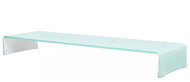 TV table / monitor stand white glass 110x30x13 cm - TV Table