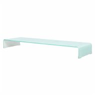 TV table / monitor stand glass white 120x30x13 cm - TV Table