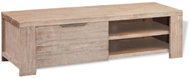 TV table solid brushed acacia wood 140x38x40 cm - TV Table