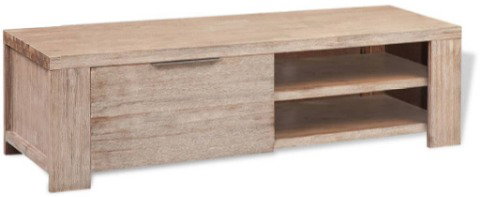 TV table solid brushed acacia wood 140x38x40 cm - TV Table - Main image
