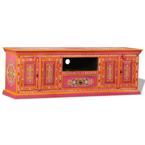 TV Table, Massive Mango Tree, Hand Painted, Pink - TV Table - Main image