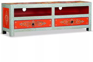 TV table, Solid Mango Tree, Hand Painted - TV Table