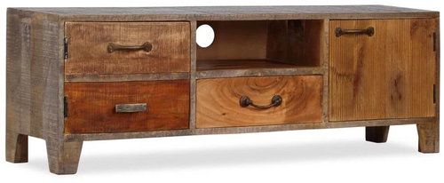 TV table made of solid wood in vintage style 118x30x40 cm - TV Table - Main image