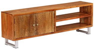 TV table solid wood with carved door 140x30x40 cm - TV Table