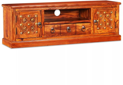 TV Table made of Solid Sheesham Wood 120x30x40cm - TV Table - Main image