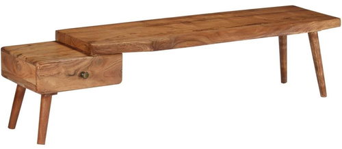 TV table made of solid acacia wood 140x30x35 cm - TV Table - Main image