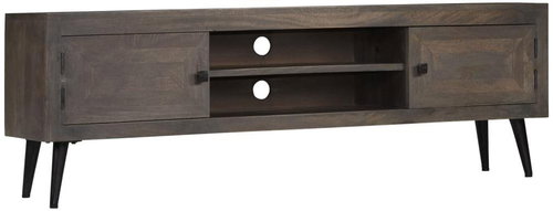 TV table made of solid mango wood 140x30x45 cm - TV Table - Main image