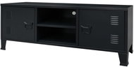 TV table metal industrial style 120x35x48 cm black - TV Table