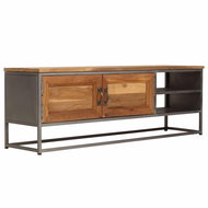TV table made of recycled teak and steel 120x30x40 cm - TV Table