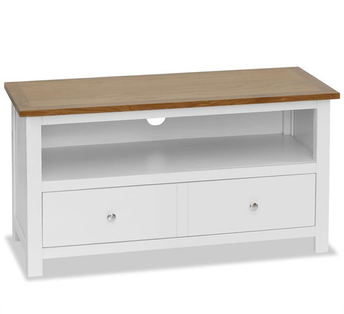 TV table 90x35x48 cm solid oak wood - TV Table - Main image