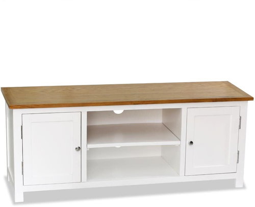 TV table 120x35x48 cm solid oak wood - TV Table - Main image