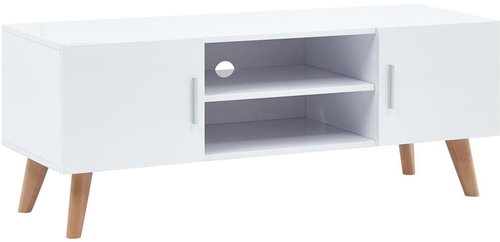 TV table white 120x40x46 cm MDF - TV Table - Main image