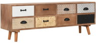 TV table with 8 drawers 120x30x40 cm solid pine - TV Table