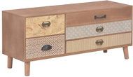 TV table with 5 drawers 90x30x40 cm solid pine - TV Table