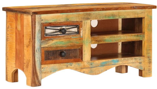 TV table 80x30x40 cm solid recycled wood - TV Table - Main image