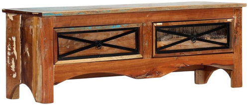 TV table 120x30x40 cm solid recycled wood - TV Table - Main image