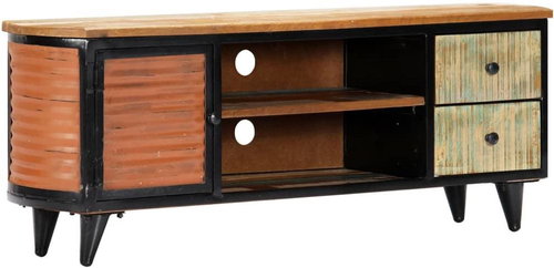 TV table 120x30x45 cm solid recycled wood - TV Table - Main image