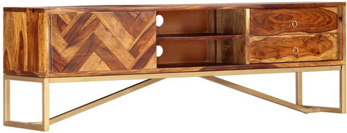 TV Table 140x30x45cm Solid Sheesham Wood - TV Table - Main image