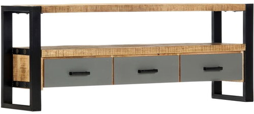 TV table 130x30x50 cm solid mango wood - TV Table - Main image