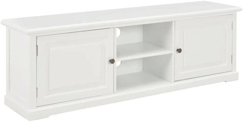 TV table white 120x30x40 cm wood - TV Table - Main image