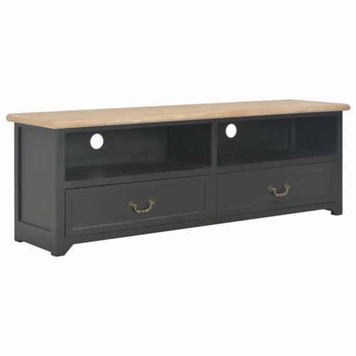 TV table black 120x30x40 cm wood - TV Table - Main image