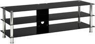 TV table black 120x40x40 cm tempered glass - TV Table