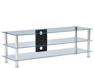 TV table transparent 120x40x40 cm tempered glass - TV Table