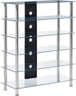 HiFi table transparent 90x40x113 cm tempered glass - TV Table