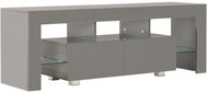 TV table with LED gray with high gloss 130x35x45 cm - TV Table