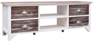 TV table white-brown 115x30x40 cm pavlovnie wood - TV Table