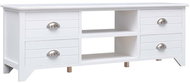 TV table white 115x30x40 cm pavlovnie wood - TV Table