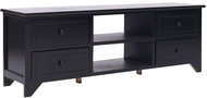 TV table black 115x30x40 cm pavlovnie wood - TV Table