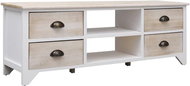 TV table natural 115x30x40 cm wood - TV Table