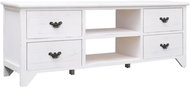 TV table white with patina 115x30x40 cm wood - TV Table