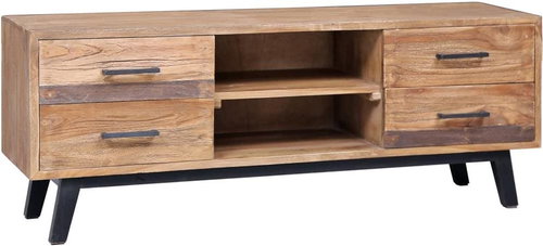 TV table 120x30x45 cm solid teak - TV Table - Main image