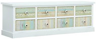 TV table with drawers white 120x30x40 cm MDF - TV Table