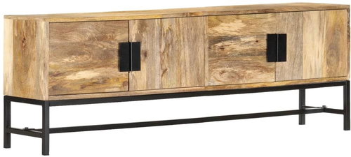 TV table 140x30x50 cm solid mango wood - TV Table - Main image