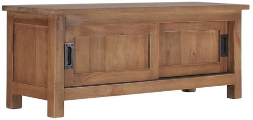 TV table 90x30x35 cm solid teak wood - TV Table - Main image