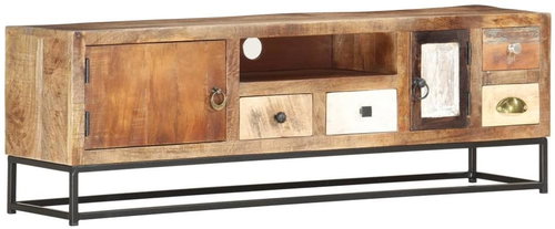 TV Table 120x30x40cm Solid Recycled Wood - TV Table - Main image